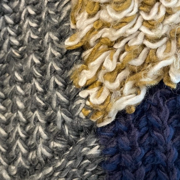 Textured Sweater Poncho Wrap One Size/Free Size - Picture 4 of 4